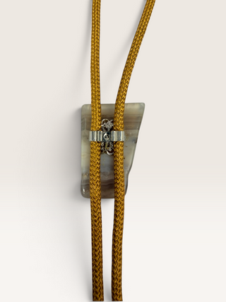Vintage Banded Lace Agate Bolo Tie