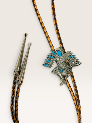 Vintage Southwestern Eagle Dancer Bolo Tie