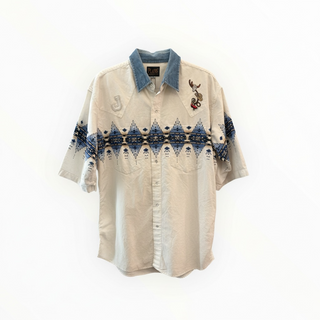 Vintage Plains Men’s Snap Up Shirt Size Extra Large