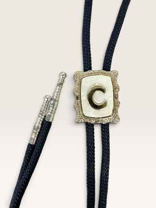 Vintage Swank "C" with Mother of Pearl Bolo Tie