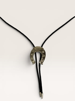 Vintage Silver Horseshoe Bolo Tie