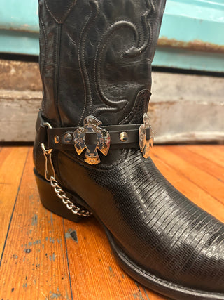 Thunderbird Concho Boot Harness Chain Strap