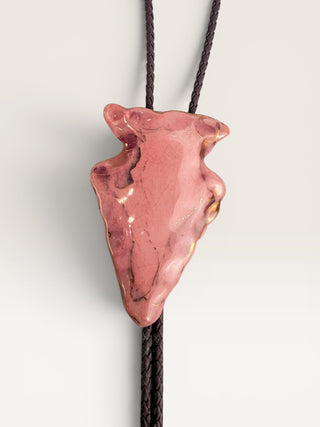 Pink Arrowhead Bolo Tie