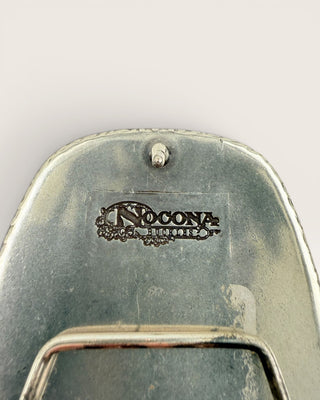 Vintage Nocona Buckles Etched Flower Belt Buckle