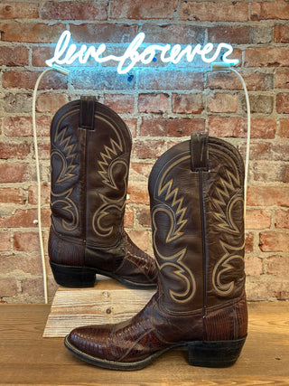 Sheplers Tegu Lizard Women’s Cowboy Boots Size 9.5