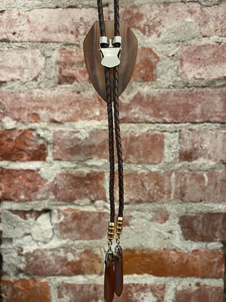 Large Polished Stone Bolo Tie