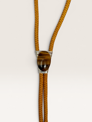 Vintage Oval Tiger’s Eye Bolo Tie