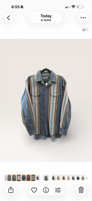 Vintage Men’s Wrangler Snap Up Shirt XL