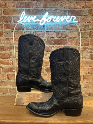 Los Altos Genuine Lizard Men’s Cowboy Boots Size 11 wide