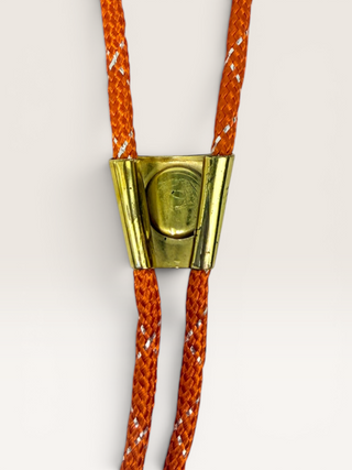 Vintage Fly Fishing Fly and Brass Bezel Bolo Tie