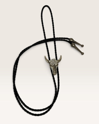 Bedazzled Steer Skull Bolo Tie