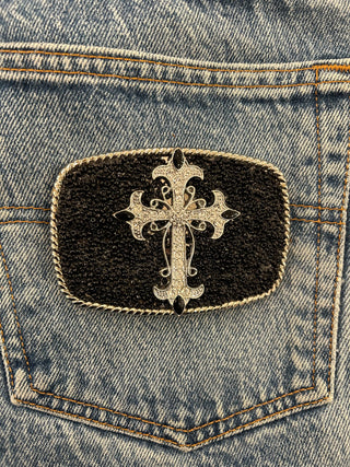 Sparkle Cross Belt Buckle