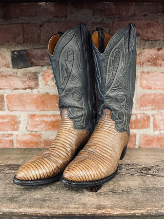 El Dorado Teju Lizzard Cowboy Boots Men's Size 9 / Women's Size 10.5