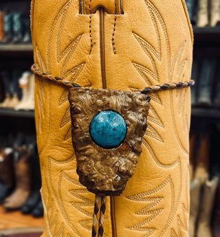 Wood and Stone Bolo Tie