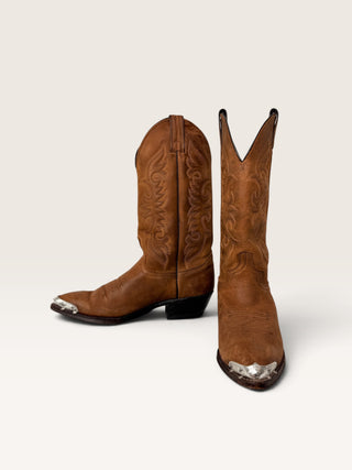 Abilene Silver Toe Top Cowboy Boots Women's Size 9.5/ M 8