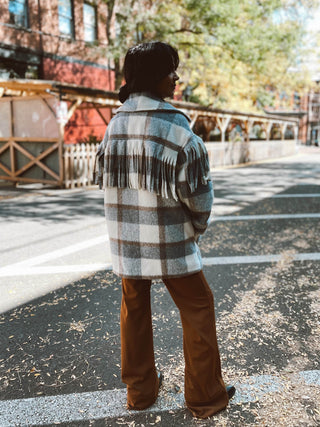 Montana Fringe Plaid Jacket