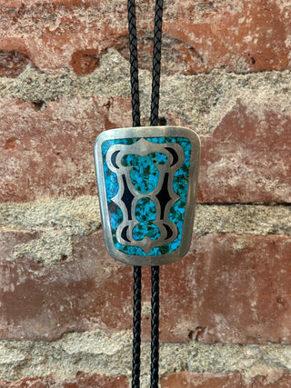 Turquoise & Silver Bolo Tie