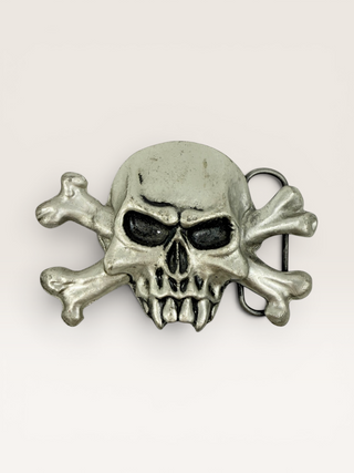 Skull and Cross Bones Belt Buckle