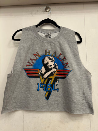 Chop Shop Van Halen Cropped Muscle Sweatshirt