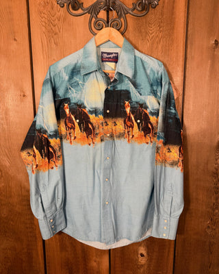 "The Thunder Rolls" Men's Wrangler Snap Up - XL