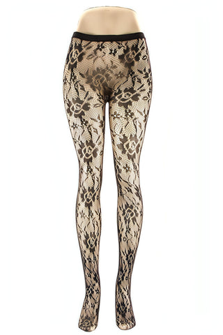 Floral Fishnet Tights