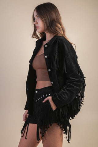 Wish You Didn't Know Fringe Shacket