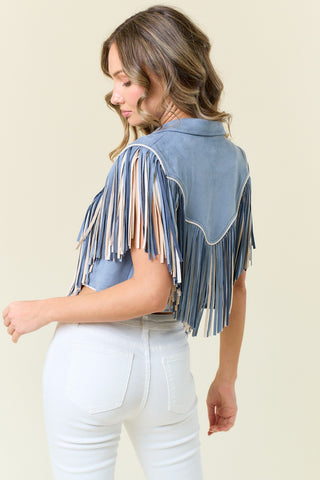 Just Breathe Fringe Vest
