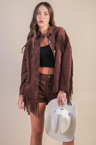 Wish You Didn't Know Fringe Shacket