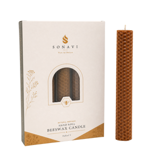 Brown Beeswax Candlestick
