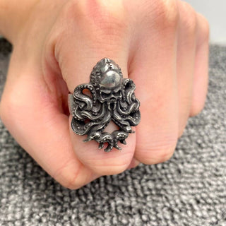 Octopus Stainless Steel Biker Ring