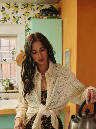 Sugar Magnolia Lace Button Up