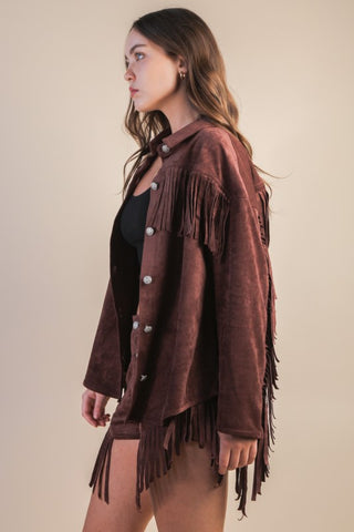 Wish You Didn't Know Fringe Shacket