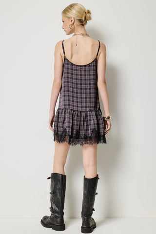 Mazzy Lace Trim Mini Dress