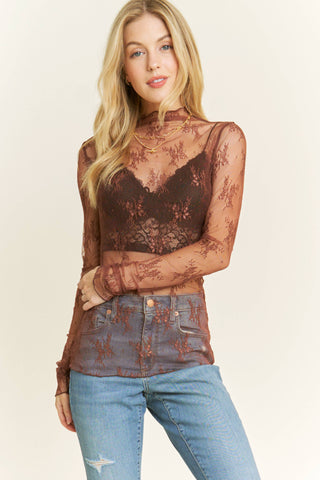 Lady Lux Lace Layering Top