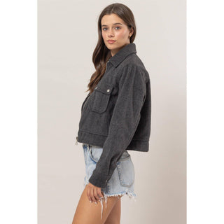 Hayden Brushed Crop Jacket