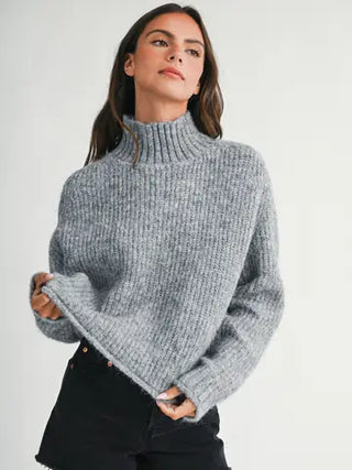 Heart of Glass Mock Neck Sweater