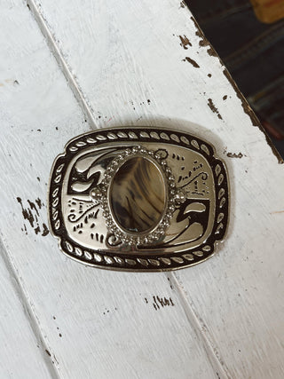 Rutilated Quartz Belt Buckle