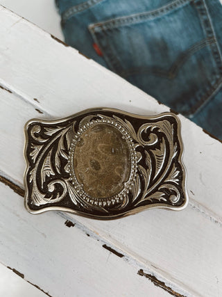 Vintage Stone Belt Buckle