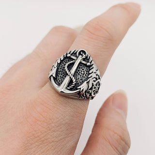 Anchor Biker Ring