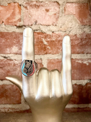 Horseshoe Biker Ring